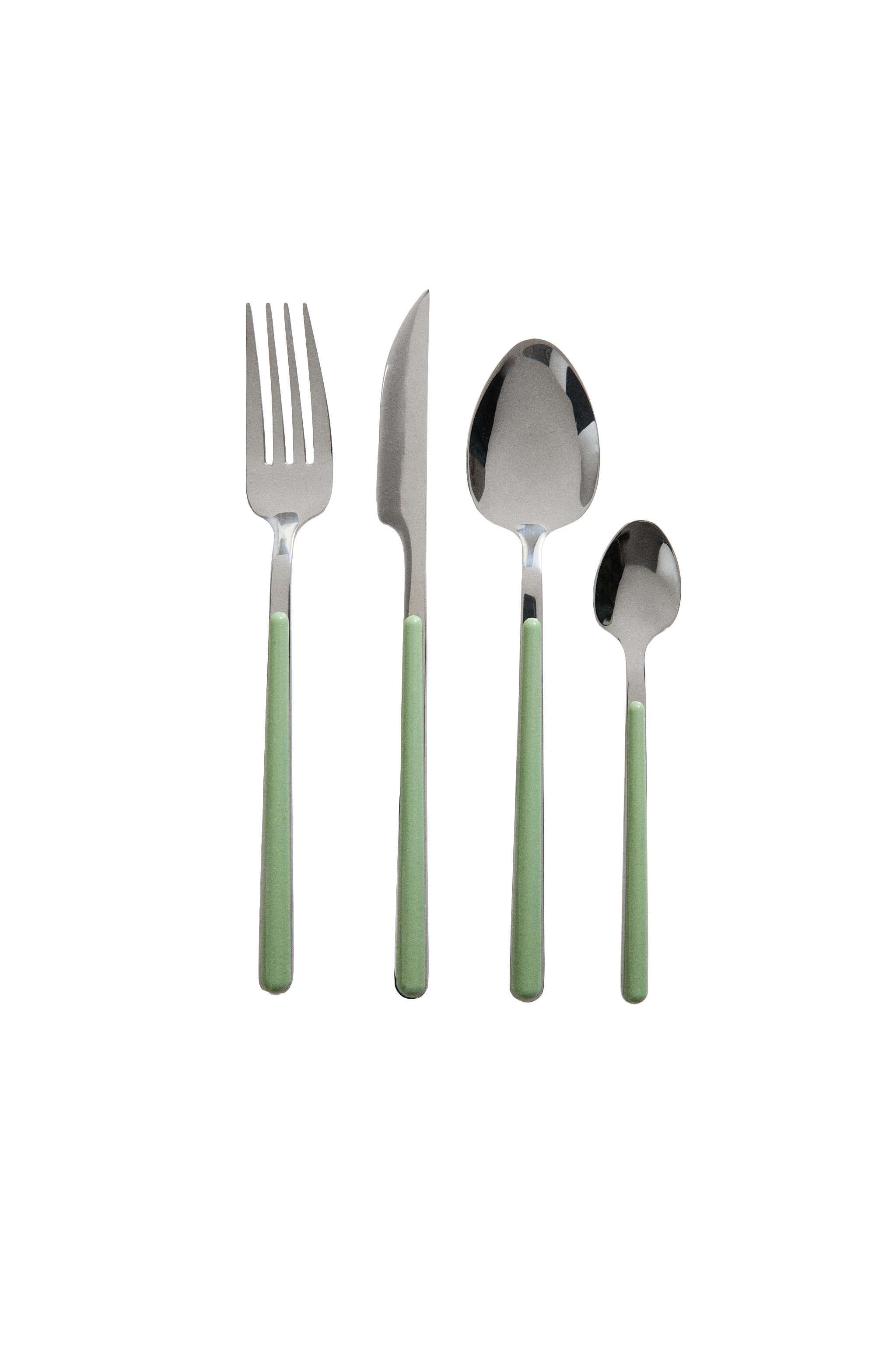 4-PIECE CUTLERY SET WITH GREEN HANDLE - Green | ZARA United States