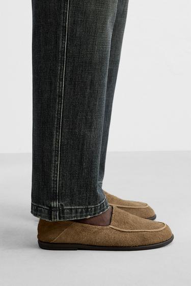 LEATHER LOAFERS - Brown by Zara - Image 0