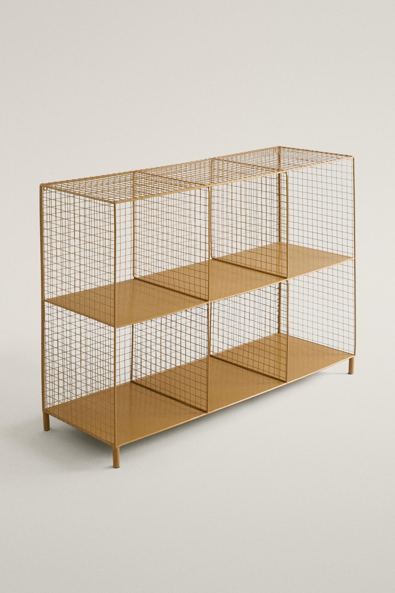 KIDS' HORIZONTAL METAL SHELF — Mustard