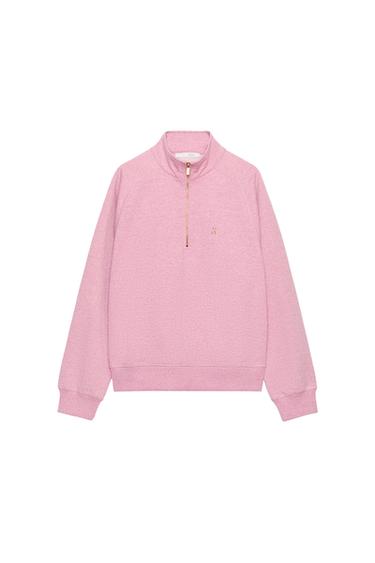 SUDADERA CREMALLERA ZA - Rosa vigoré de Zara