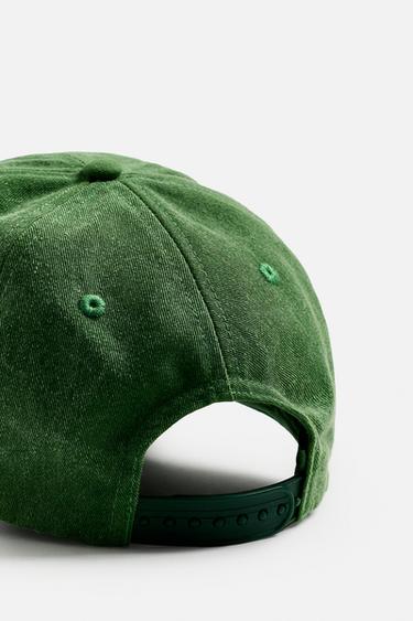 CONTRAST EMBROIDERY CAP - Green by Zara - Image 7