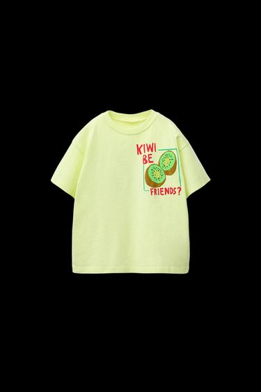 T-SHIRT MIT FRÜCHTE-PRINT - Gelb von Zara - Bild 0