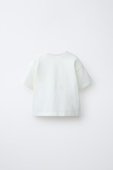 EMBROIDERED CHICK T-SHIRT - Ecru by Zara - Image 1
