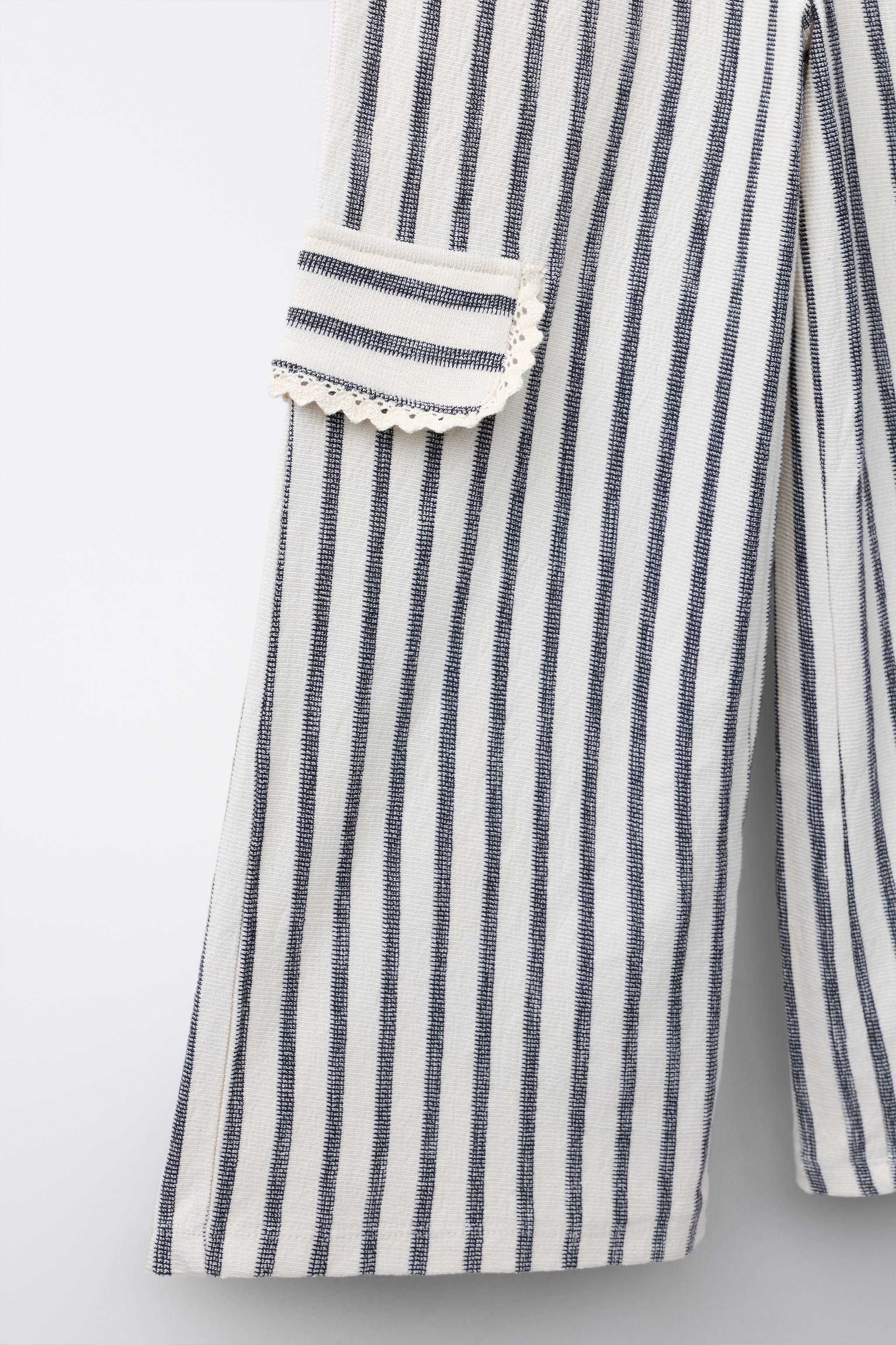 PANTALON CARGO WIDE LEG À RAYURES