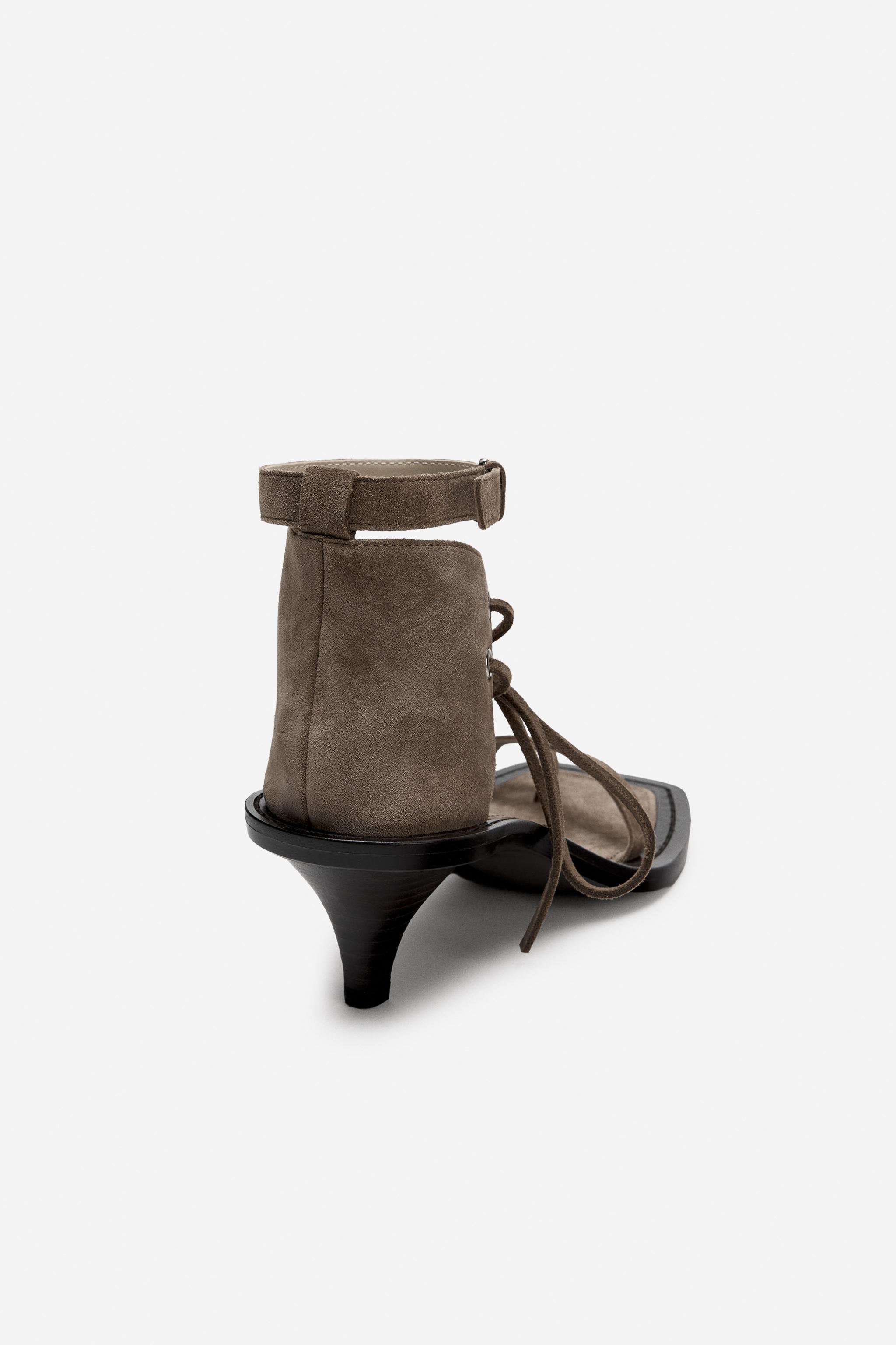 SANDALES À TALONS EN CUIR - THE ITEM ZARA WOMAN