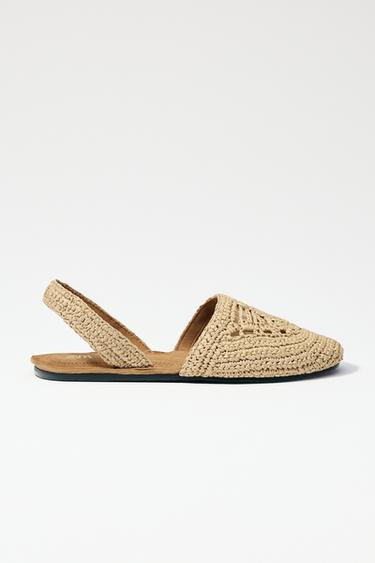 BRAIDED SLINGBACK SHOES - Beige by Zara