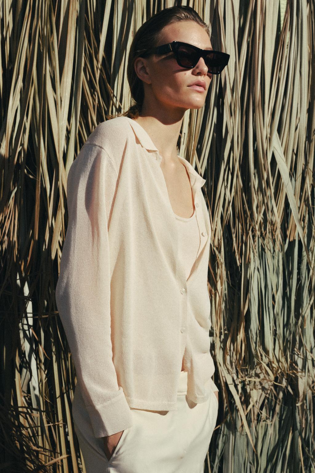 KNIT POLO JACKET WITH INTERIOR TOP