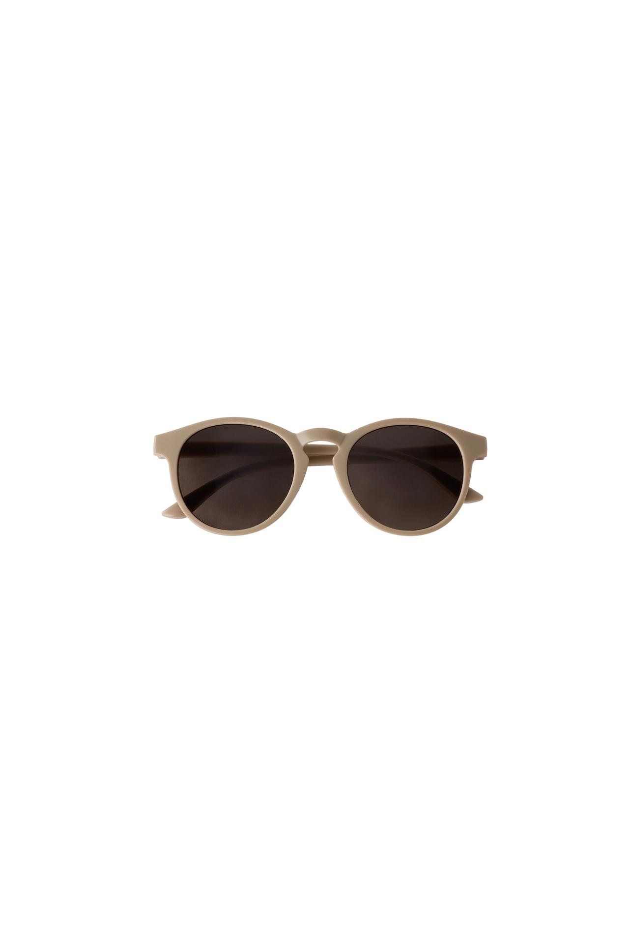 THIN PLASTIC FRAME SUNGLASSES — Beige