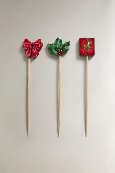 WEIHNACHTS-HOLZSPIESSE (24ER-PACK) - Rot von Zara - Bild 0