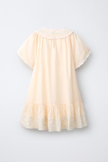 ROBE BRODÉE - Écru de Zara - Image 1