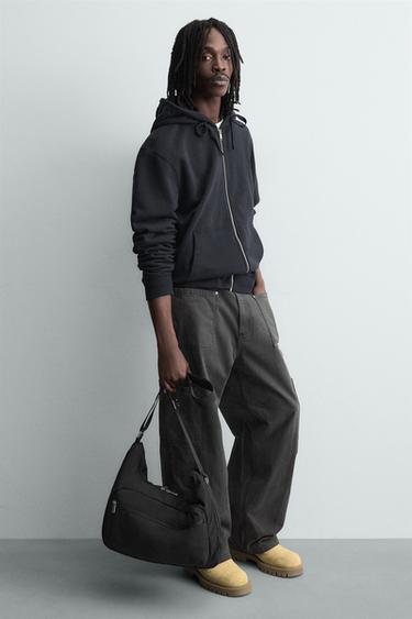 SAC PORTÉ ÉPAULE EN NYLON - Noir de Zara - Image 1