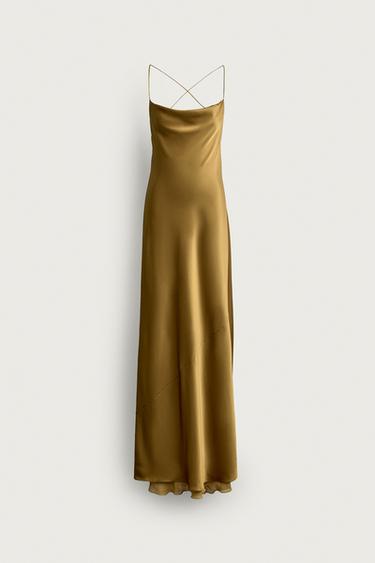 Zara PIKK SATÄÄNIST KLEIT ZW COLLECTION - Kuldne
