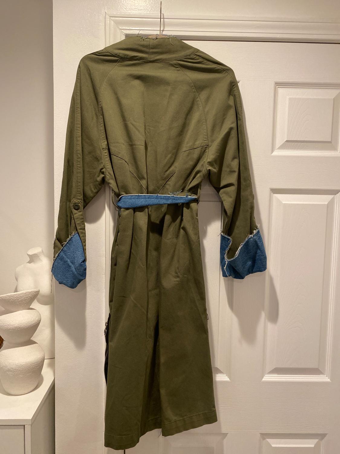 KHAKI GREEN LONG JACKET - Image 5
