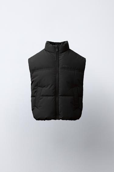 WATER-REPELLENT PUFFER GILET - Black by Zara