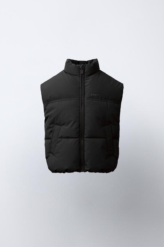 WATER-REPELLENT PUFFER GILET - Black by Zara - Image 0