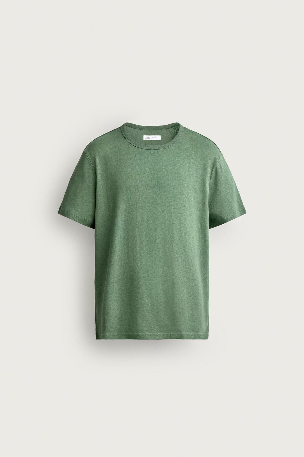 RELAXED FIT COTTON/LINEN T-SHIRT