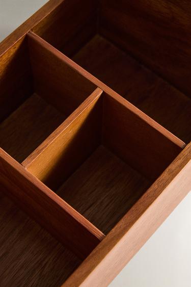ACACIA WOOD STORAGE BOX - Light beige by Zara - Image 2