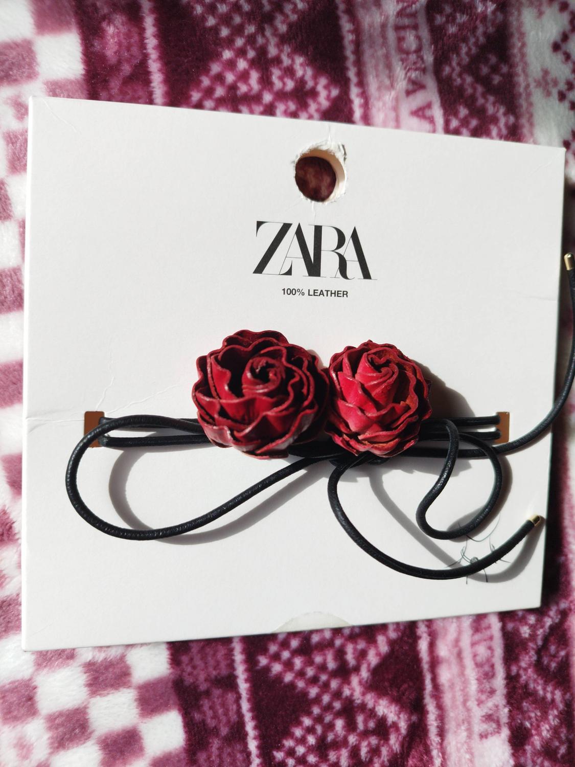 FINE LEATHER ROSE NECKLACE - Image 3