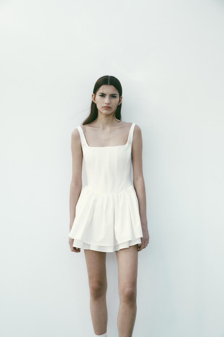 Tunic Zara White Dress Pleated Zara White Pleated Dress PLEATED