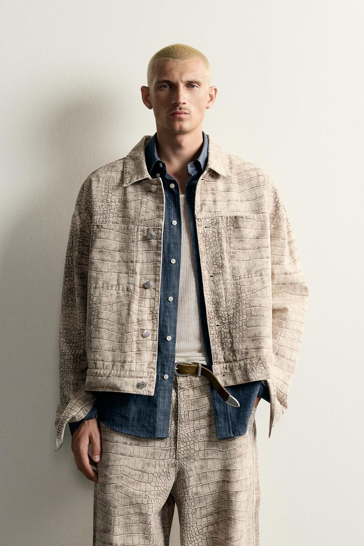 Chaqueta de corte relajado con estampado animal 2