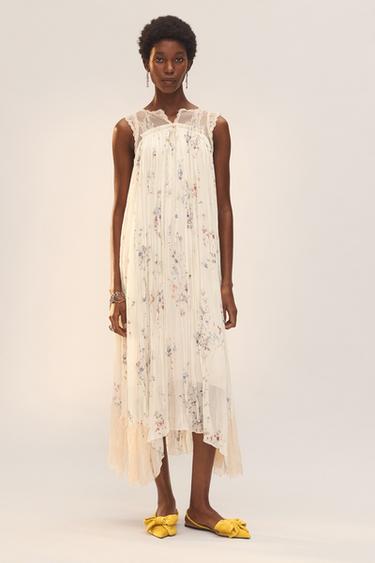 LIMITED EDITION COMBINED LACE DRESS - Printed by Zara