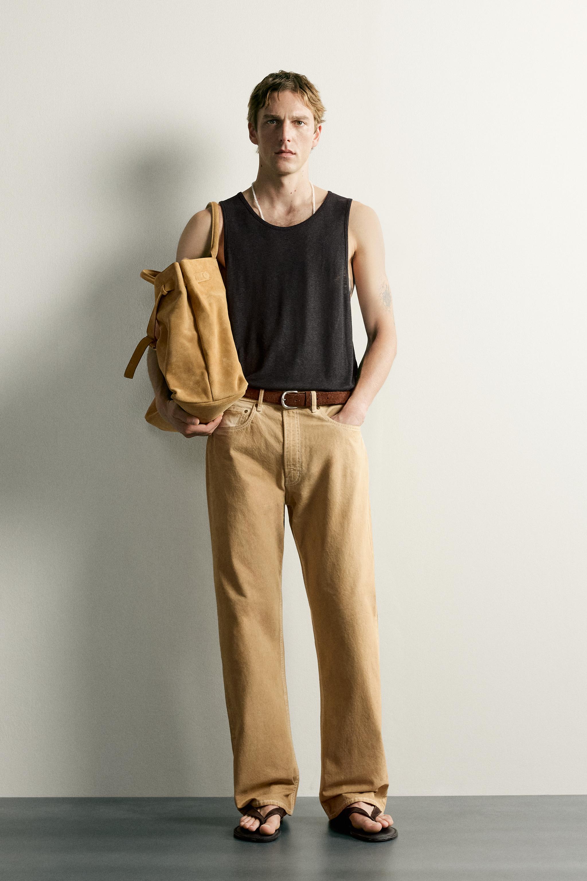 RELAXED FIT VISCOSE LINEN TANK TOP
