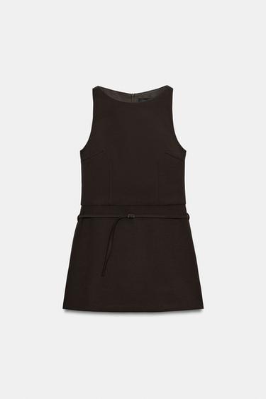 JUMPSUIT DRESS WITH BELT - Brown by Zara - Image 0