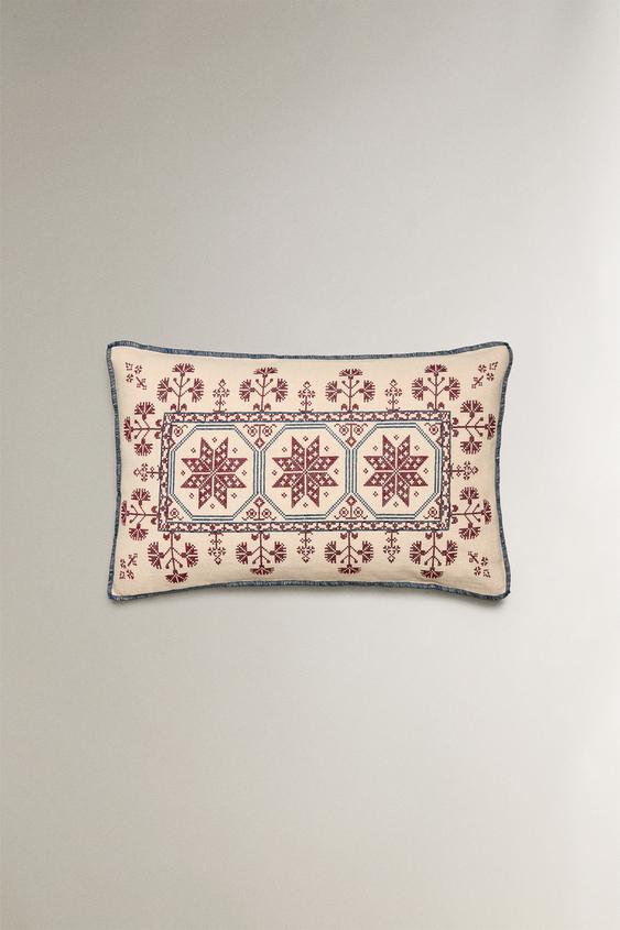 Federe Cuscini Natale - 2 Pezzi 30x50 Cm, Lino, Con Cerniera Nascosta, Motivi Natalizi