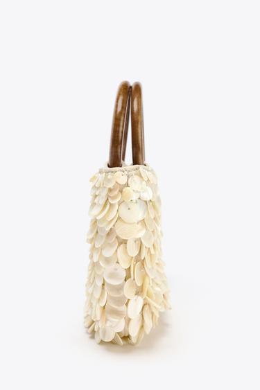 PEARLESCENT APPLIQUÉ BAG - Pearl grey by Zara - Image 3