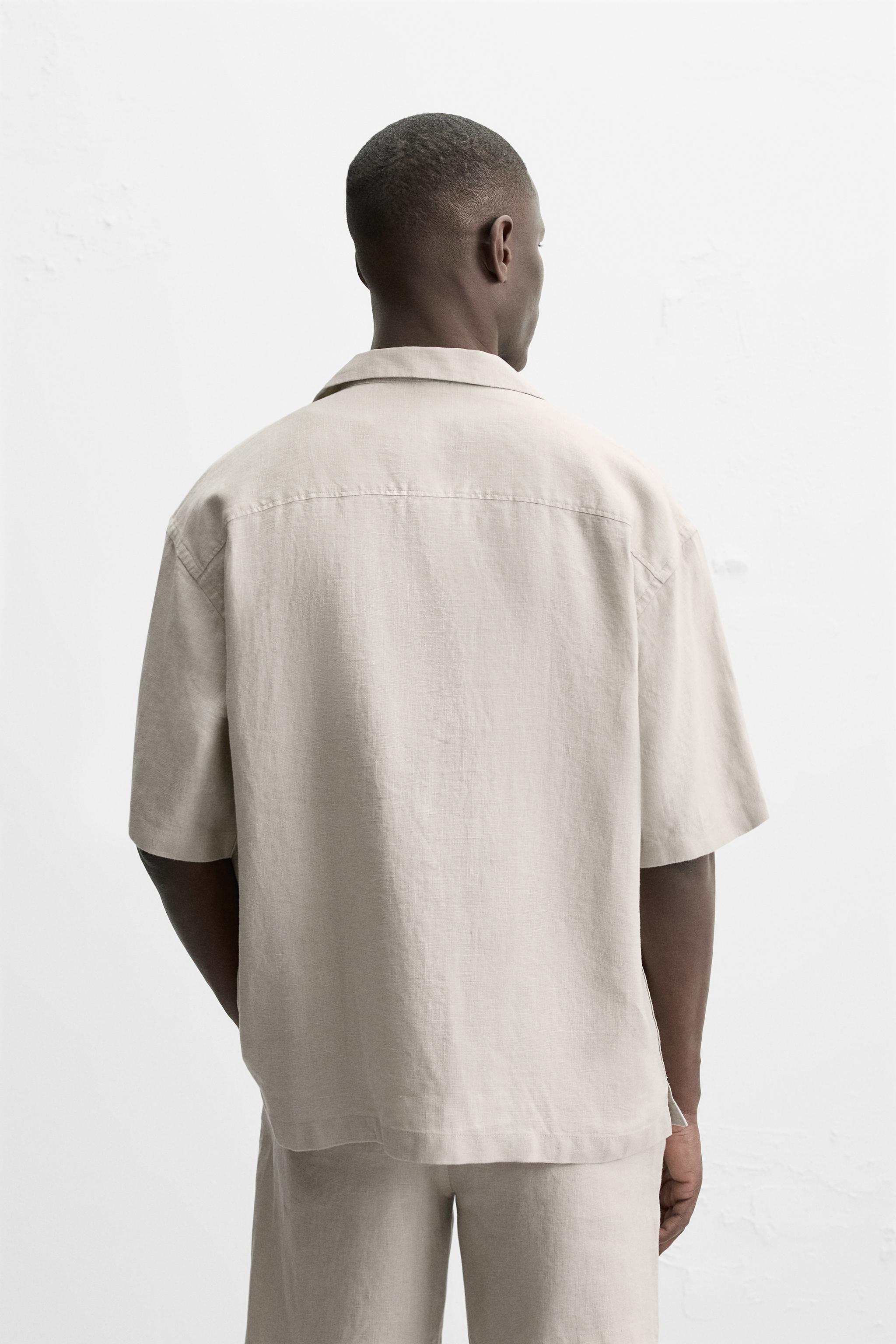100% LINEN SHIRT - Beige | ZARA United States 100% LINEN SHIRT - Beige | ZARA United States