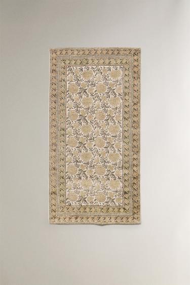 TAPIS coton imprimé FLORAL - Vert de Zara - Image 3
