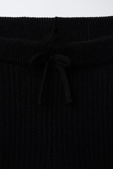 FLARE KNIT LEGGINGS - Black by Zara - Image 2