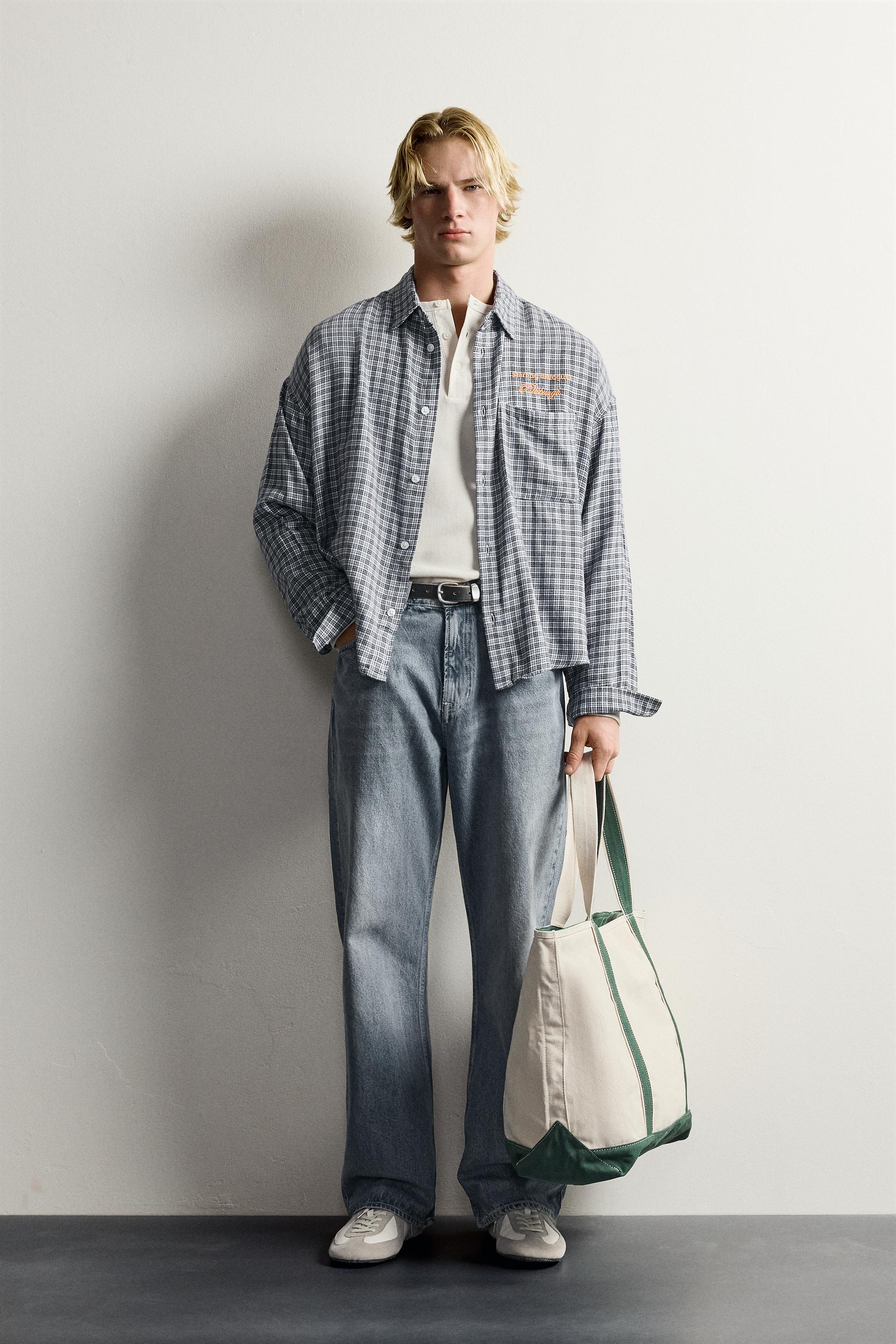 EMBROIDERED PLAID SHIRT