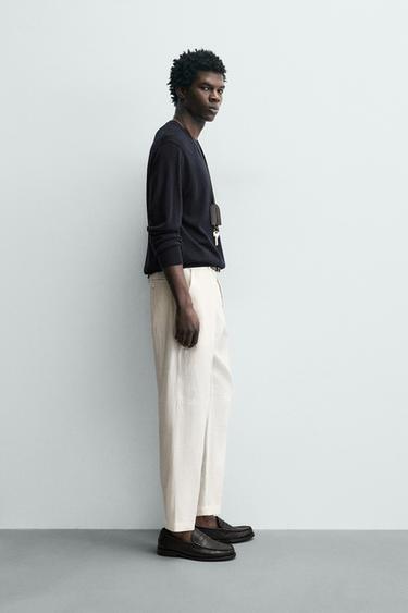 PANTALON REGULAR FIT 100% LIN - Blanc de Zara - Image 3