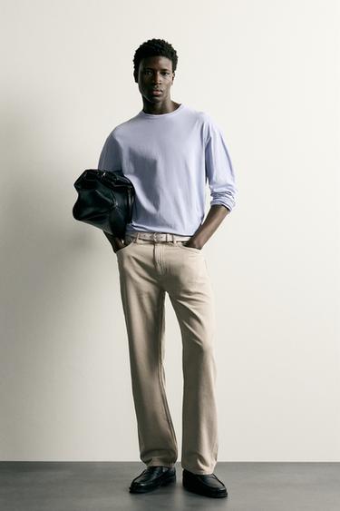 LIGHTWEIGHT LONG SLEEVE T-SHIRT - Sky blue by Zara