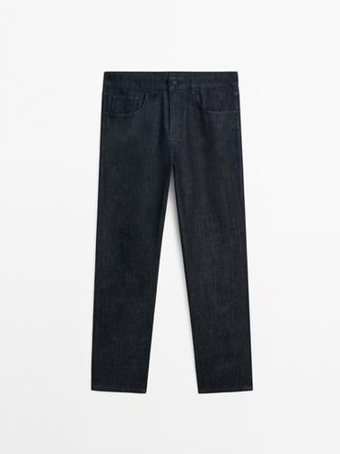 Zara Cotton blend tapered fit jeans - Indigo