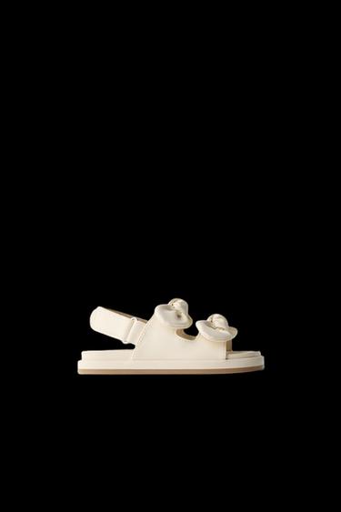 Zara BOW SANDALS - White - Image 0