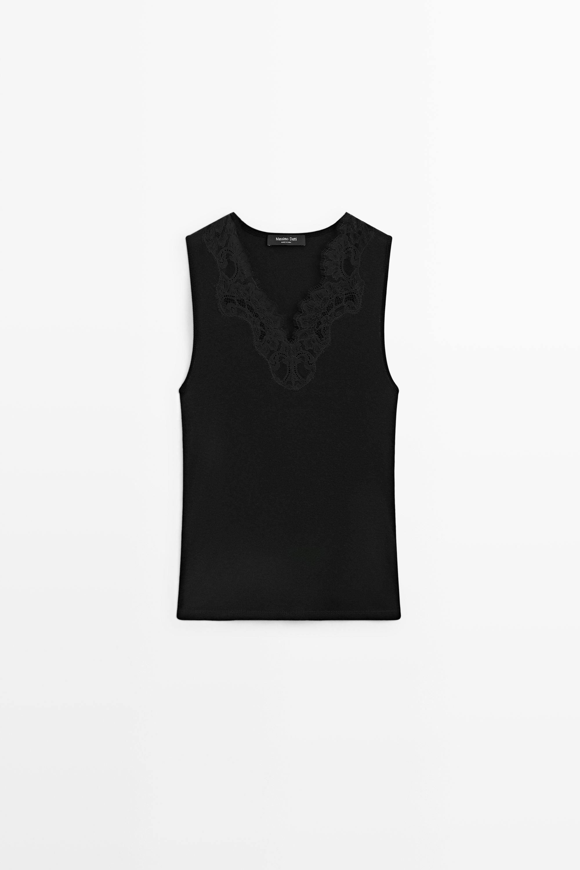 Cotton/cashmere blend camisole top