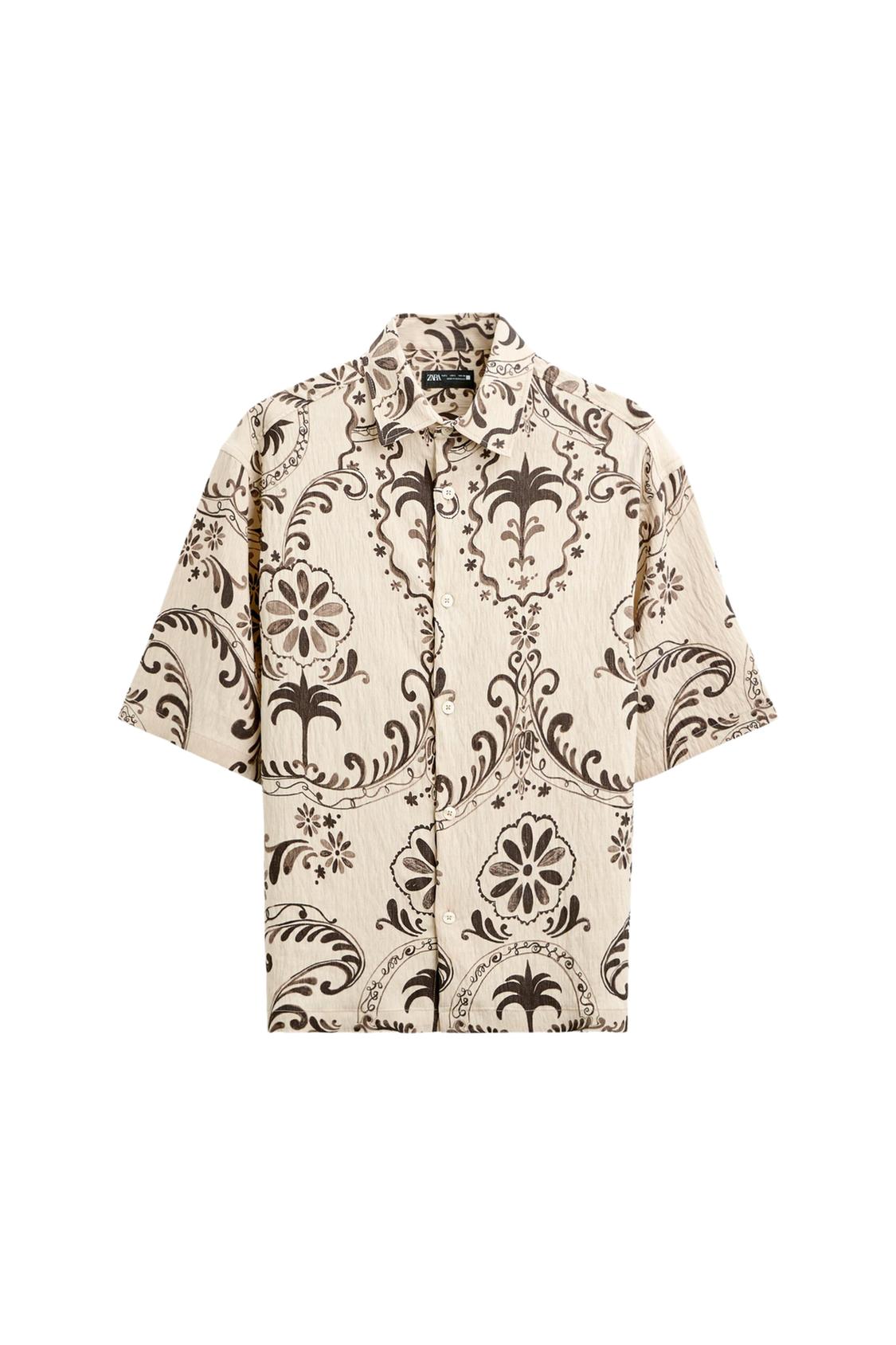 TEXTURED PRINTED SHIRT - Image 4