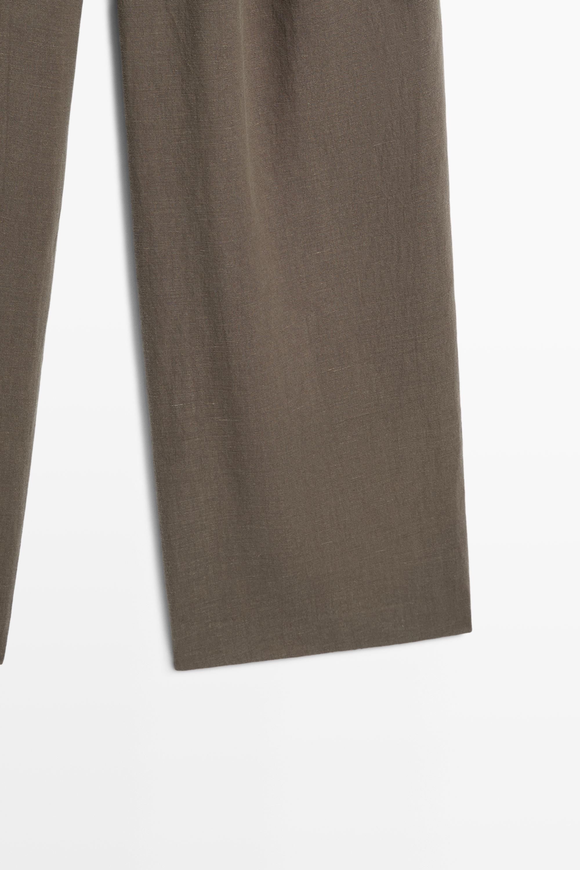 Pantalon plissé en lin