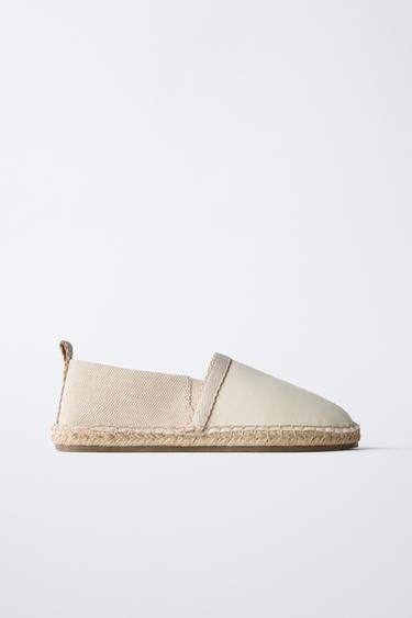 WOVEN JUTE SHOES - Ecru White by Zara