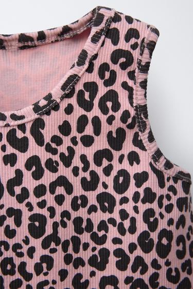 PRINTED RIBBED T-SHIRT - Chalk pink by Zara - Image 2