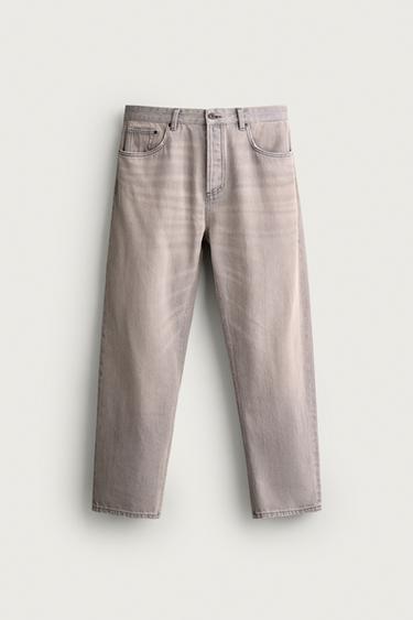 RELAXED ANKLE FIT JEANS - Light blue by Zara