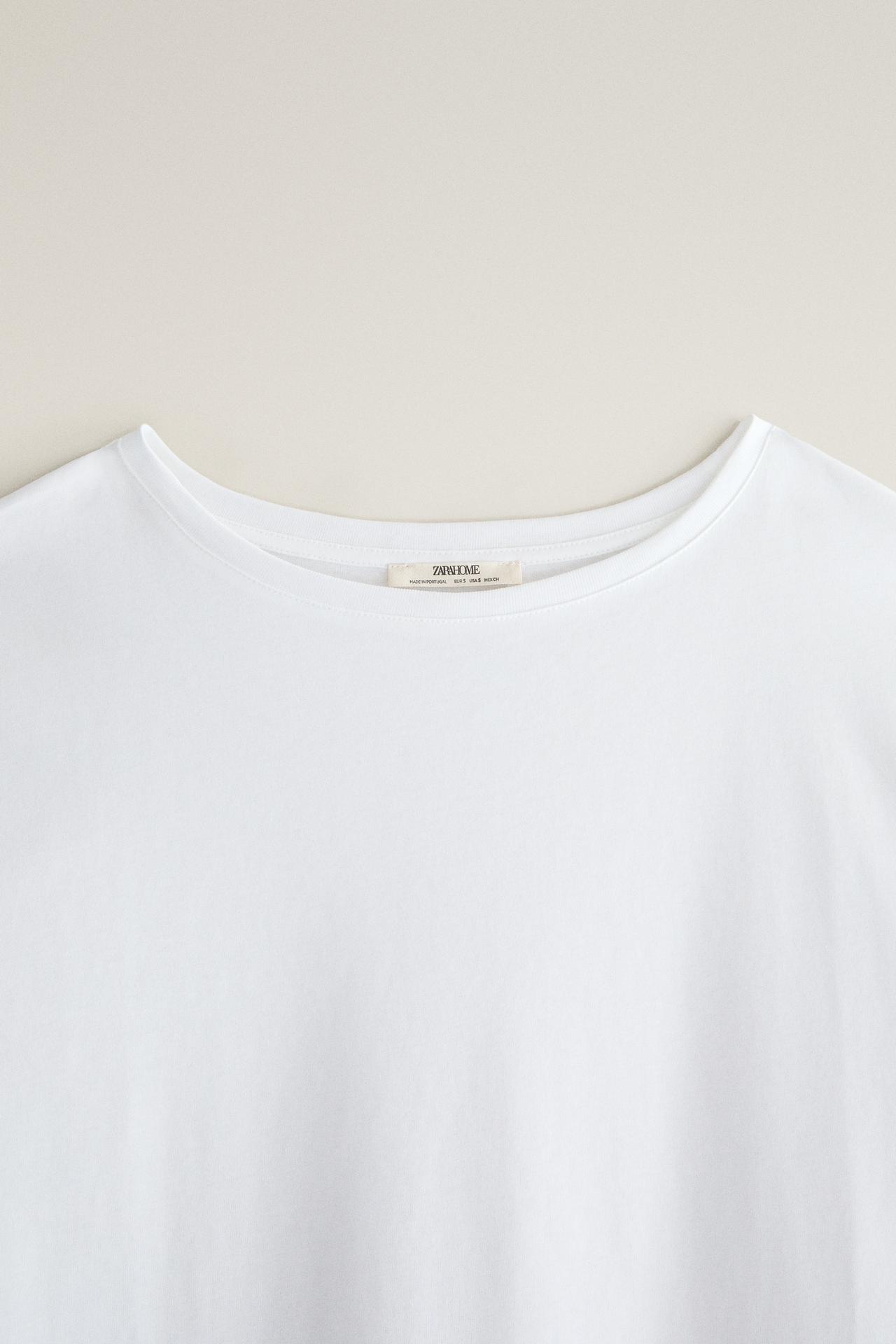LONG SLEEVE COTTON NIGHTGOWN — White