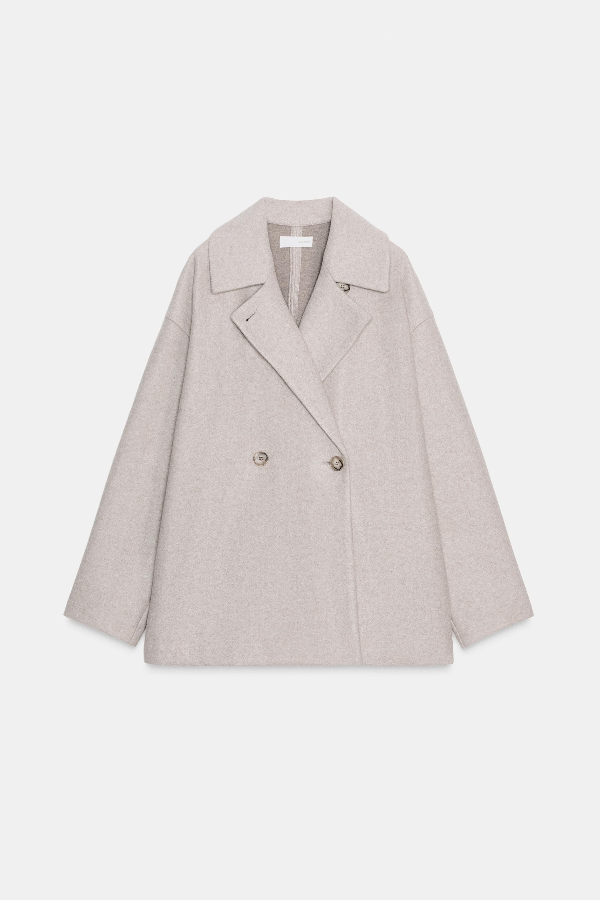 ♡JUSGLITTY ホワイト ダブルブレスト コート サイズ2♡ NO ID. チェスターコート コート ダブルブレストBIGロングコート