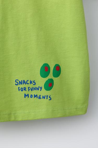 PRINTED T-SHIRT - Lime by Zara - Image 3