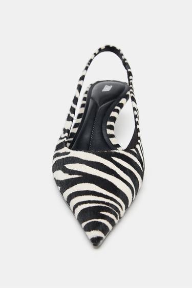 CHAUSSURES EN CUIR À IMPRIMÉ ANIMALIER - Multicolore de Zara - Image 4