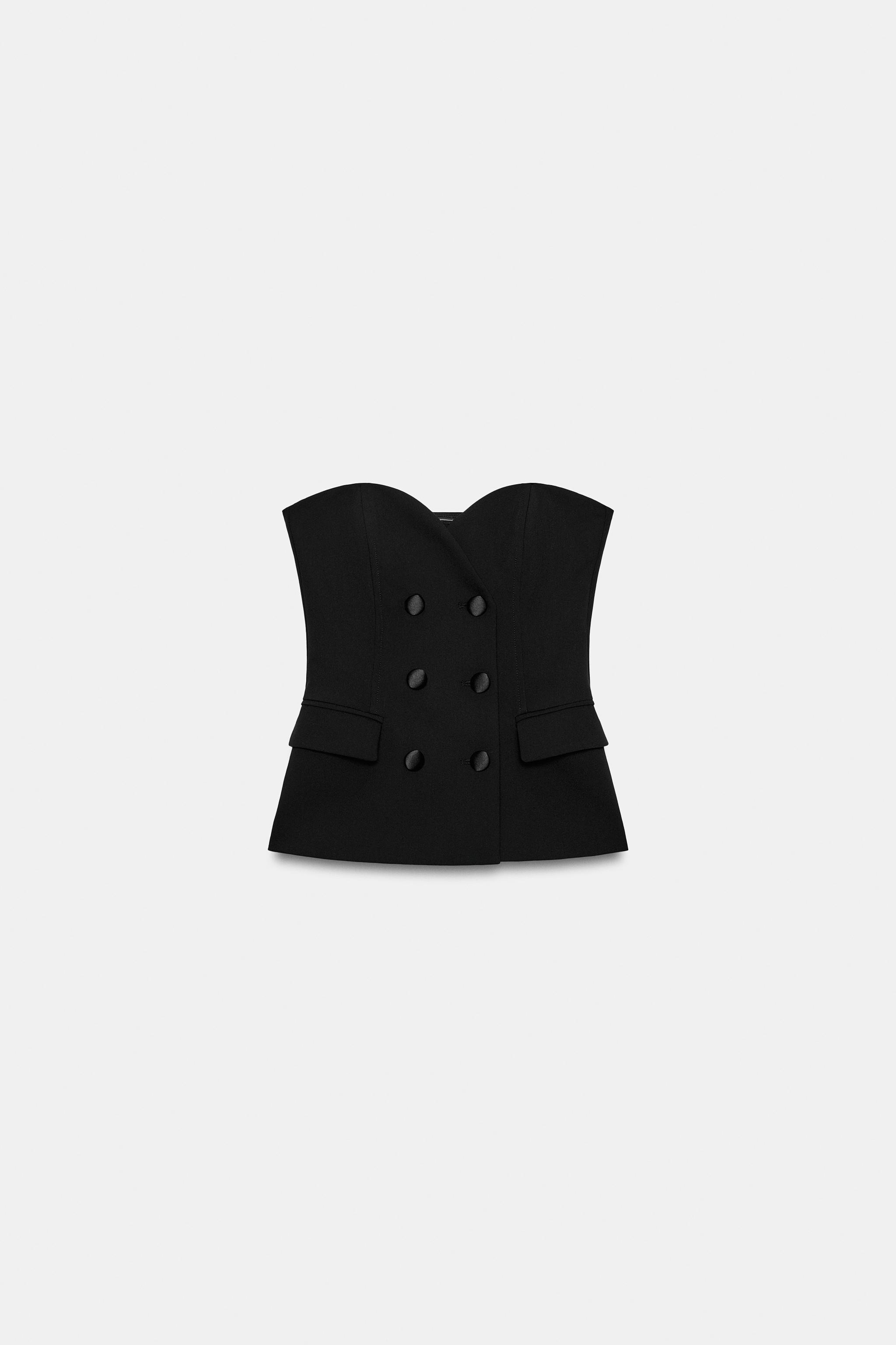 TOP À BOUTONS SATINÉS