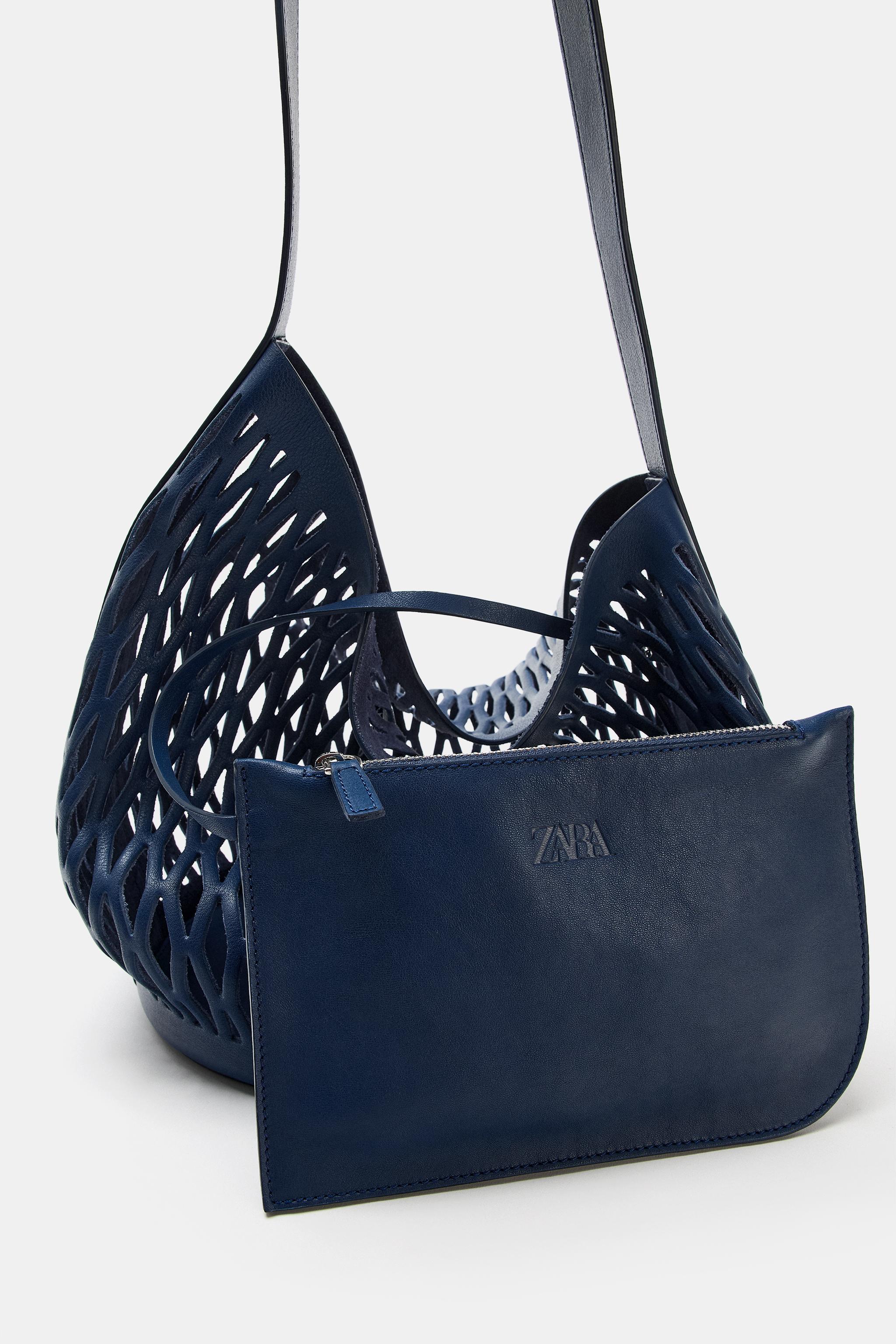 オープンニットショルダーバッグ - マリンブルー | ZARA Japan / 日本