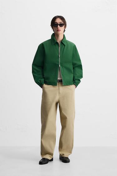 ÁO KHOÁC VẢI KỸ THUẬT - Xanh lục từ Zara